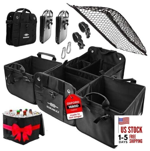 Trunk Organizer 5-Section Modular XL Car Storage System – 5-section XXXL black