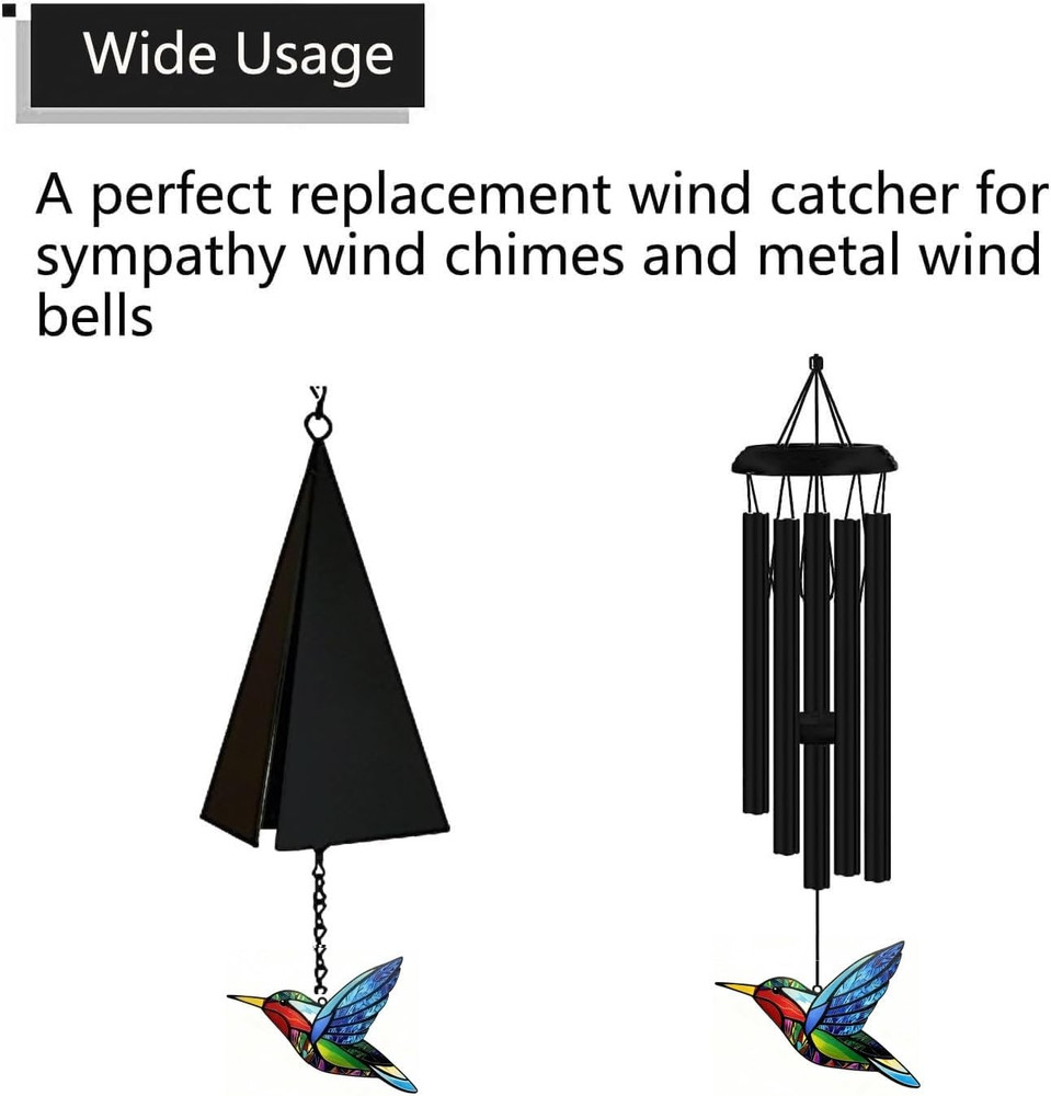 Replacement Wind Catcher, Wind Chime Sail Replacement with 16.4FT Nylon Cord