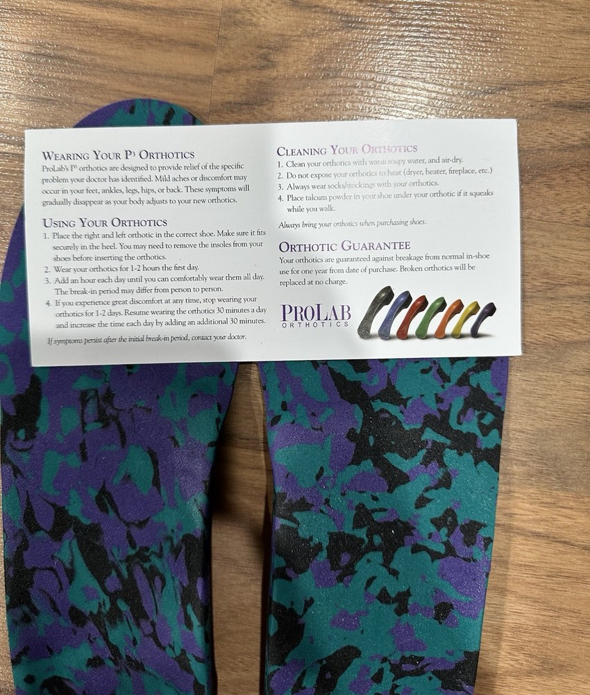ProLab Orthotics Insoles M8 W10