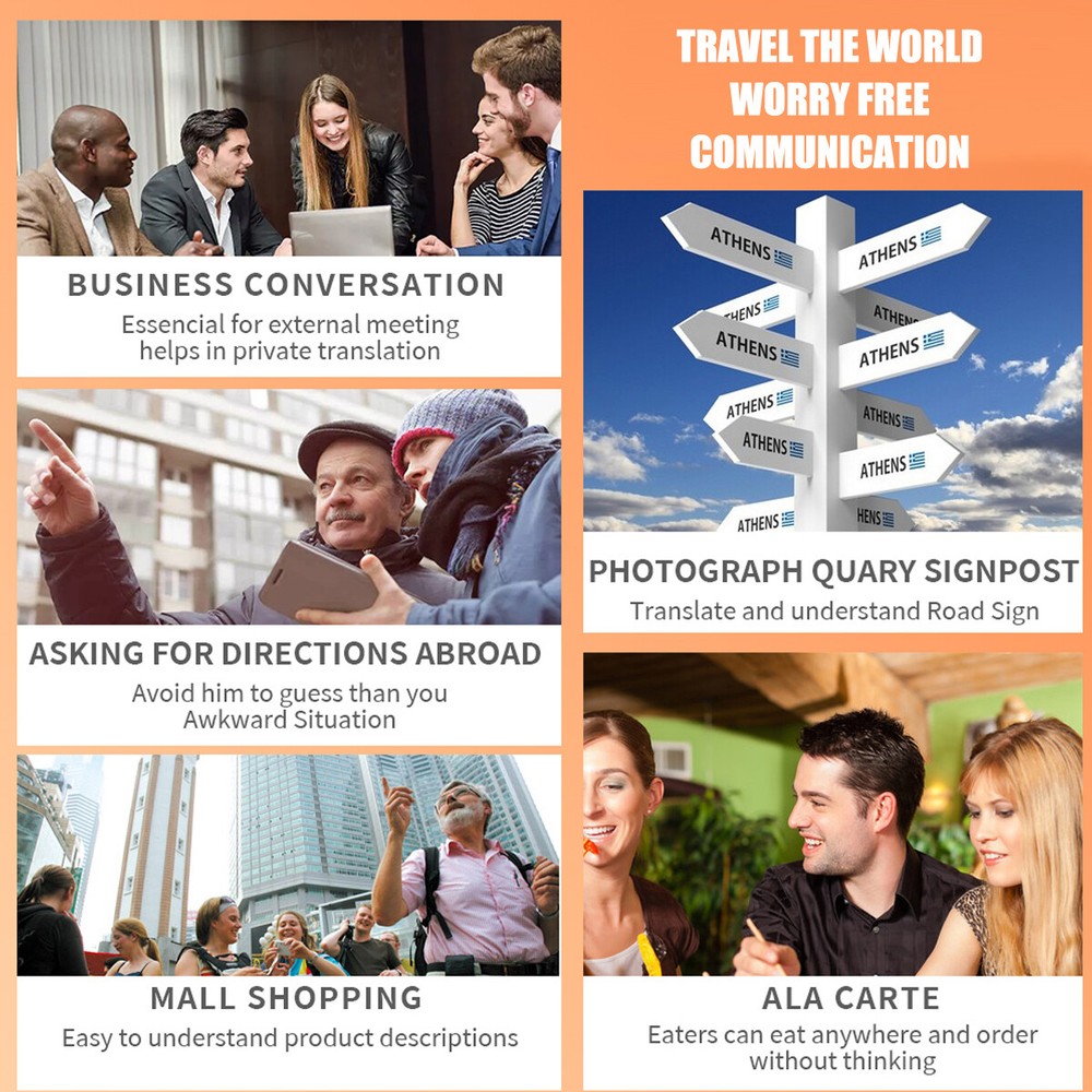 139+ Languages Translator Device, 3”Touch Screen Two-Way Real-Time Translator UK