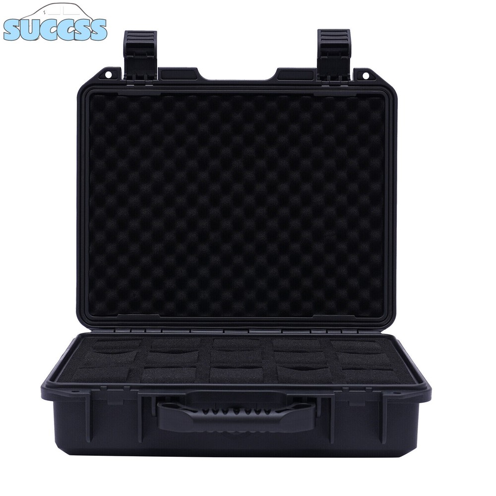 15 Slots Waterproof Plastic Suitcase Display Storage Case Watch Storage Box Case