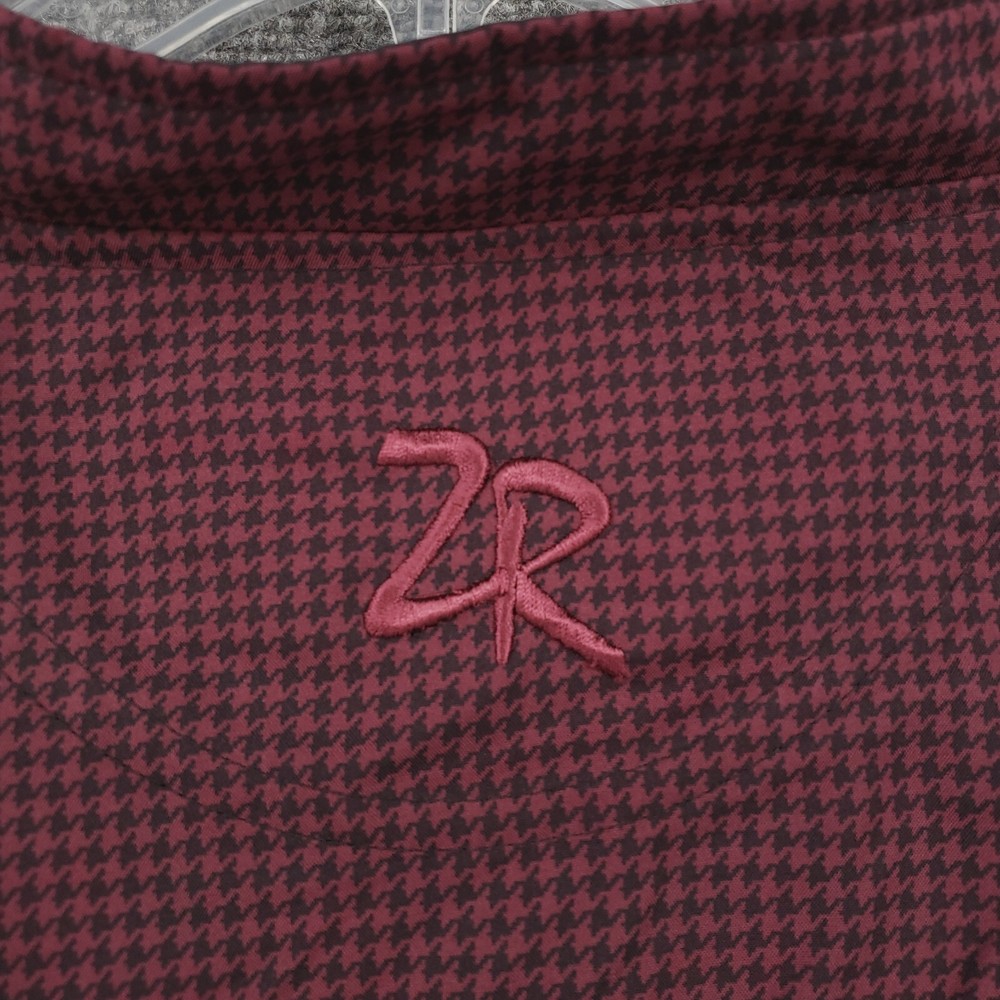Zero Restriction Golf Jacket Mens L Large Red Houndstooth Pullover Golfing