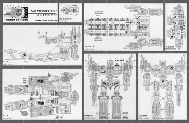 Ocean Detail Decals for Transformer IDW Generations Metroplex,In stock!