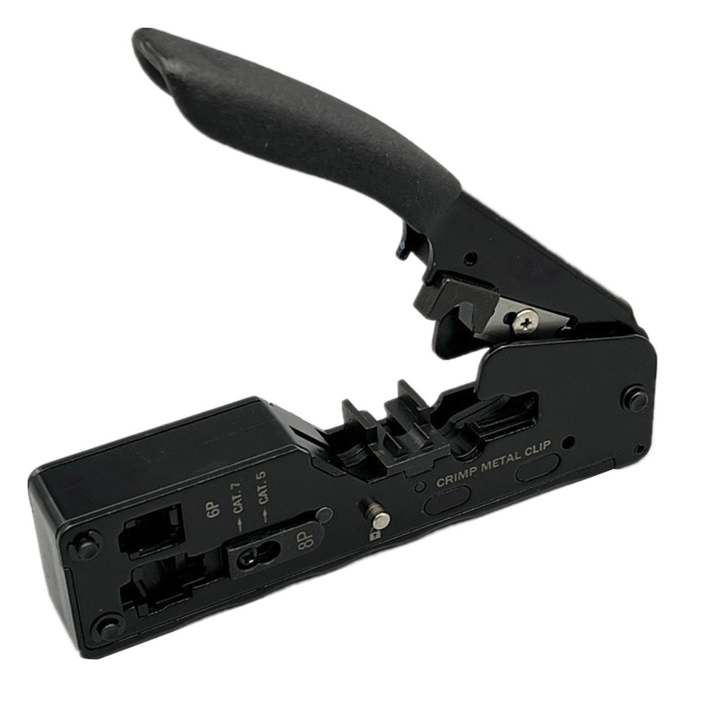 RJ45 Crimper Network Tools Ethernet Cable Stripper Through Connector Cat7/6/5 B