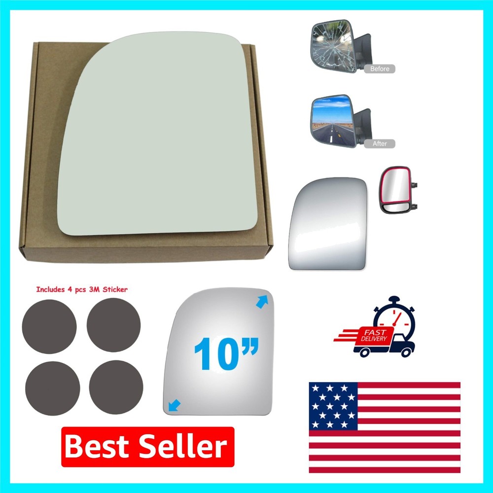 Durable Flat Mirror Glass for Ford Trucks - Driver Side Upper Replacement
