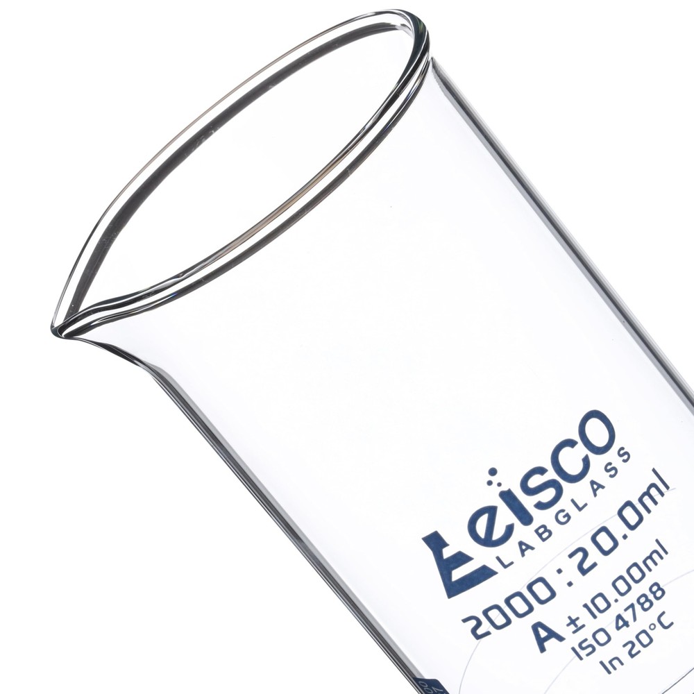 Graduated Cylinder, 2000ml - Class A Tolerance ±10.0ml - Hexagonal Base - Blu...
