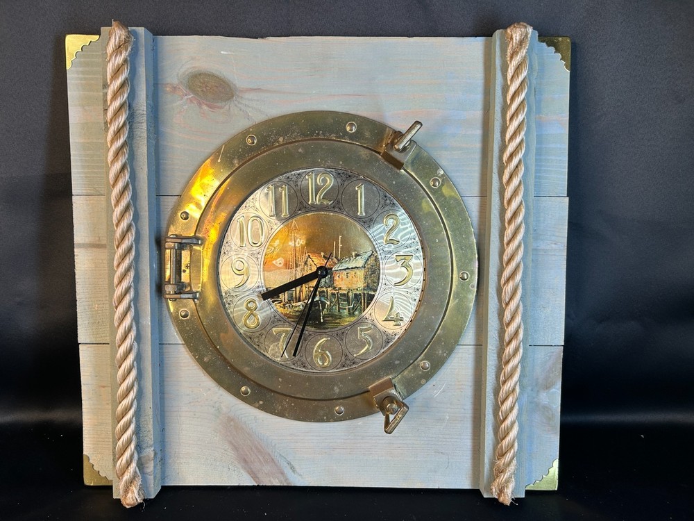 Brass Ship's Porthole Clock Maritime Unique Design Wall Clock Decor