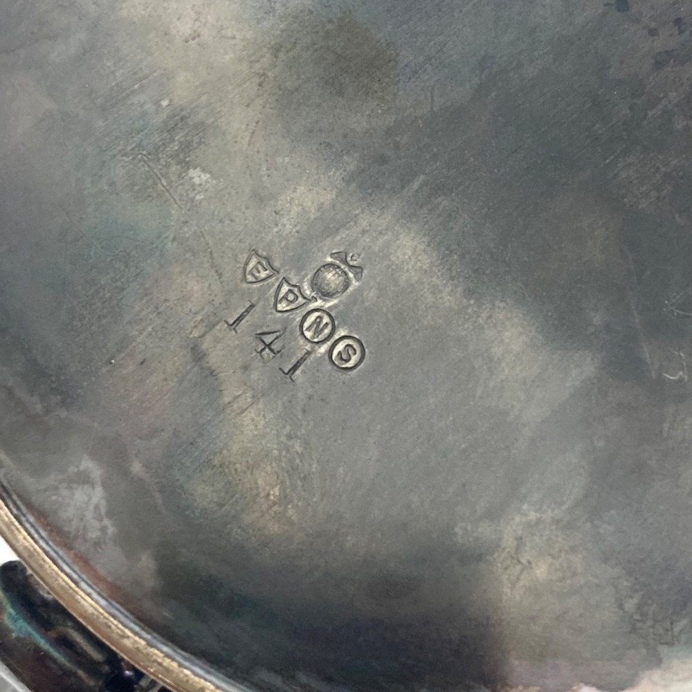 Charles Truman Burrows & Son Silver Plated Casserole Holder Stand 8x6 Display