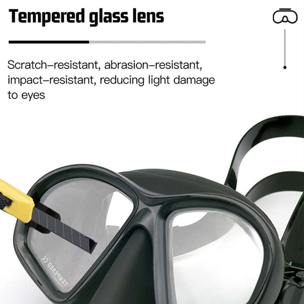 Sturdy Clear Wide-View Secure Stable Low-Volume Free Diving Mask_Bracket version