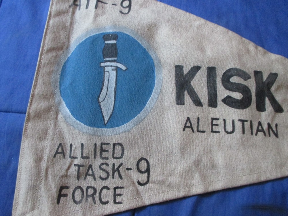 WWII US ARMY KISKA TASK FORCE ATF-9 PENNET   FLAG