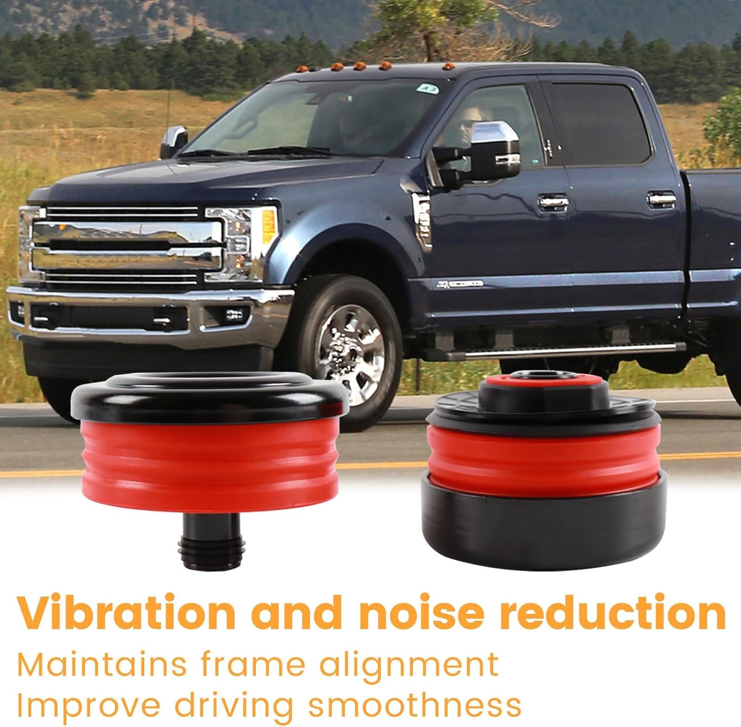 Silicone Body Mount Bushings Bolt Kit For Ford F250 F350 08-16 Crew Cab 2/4WD