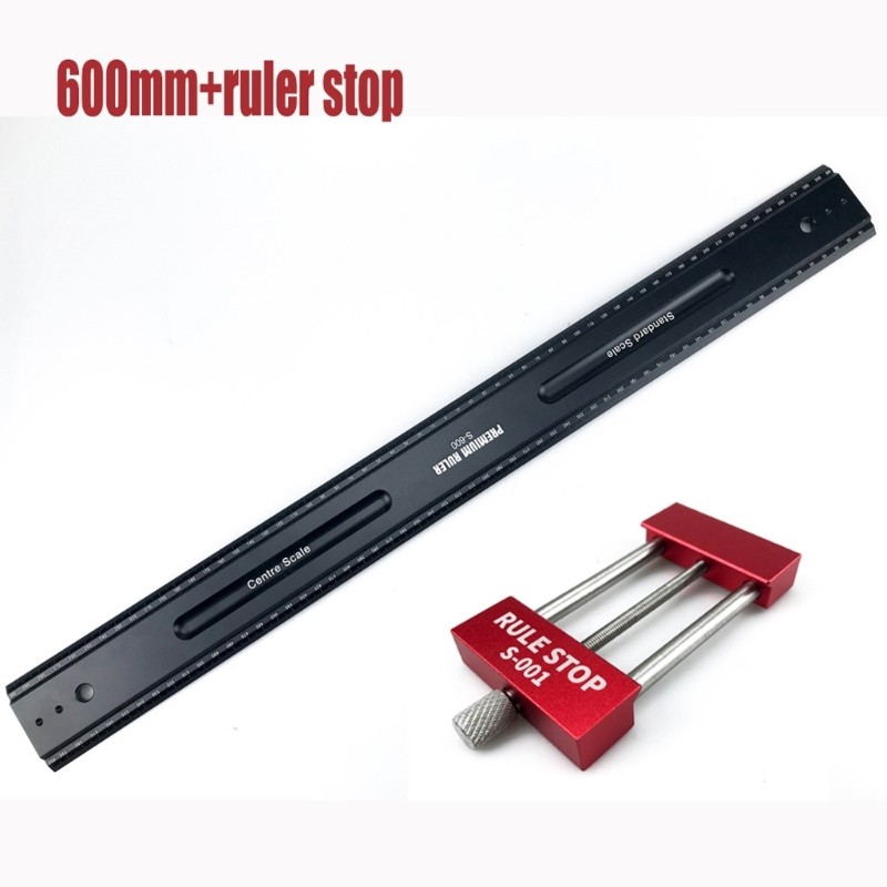 Multifunctional Aluminum Rule Square Clear Scale for Carpentry & Engineering