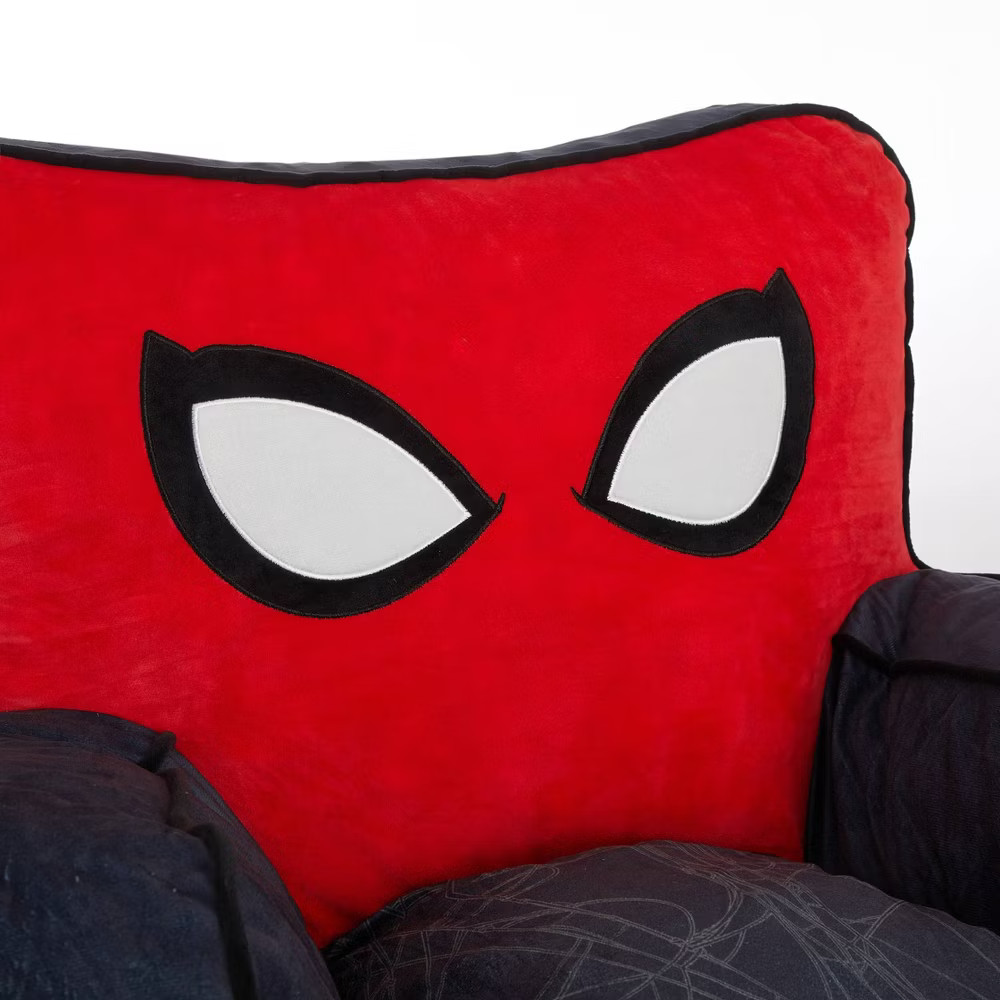 Spider-Man Kids' Compressed Foam Plush Chair Gray