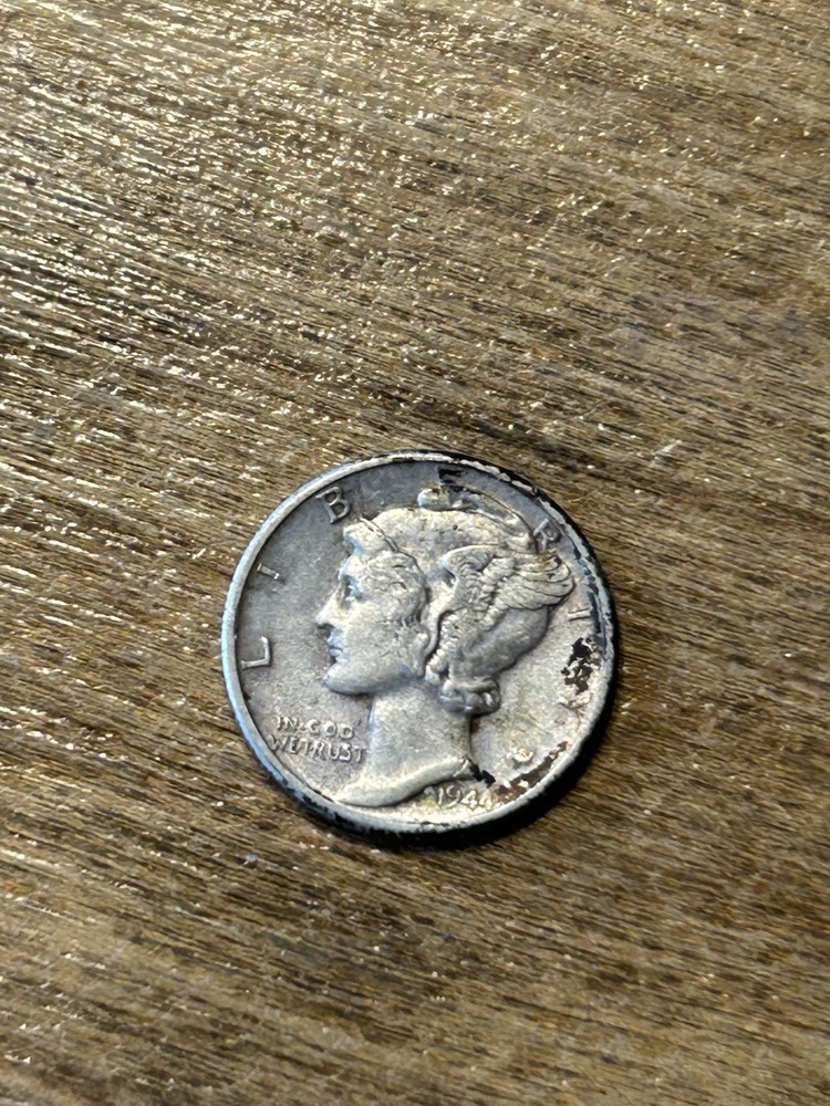 1944D Mercury Dime AU