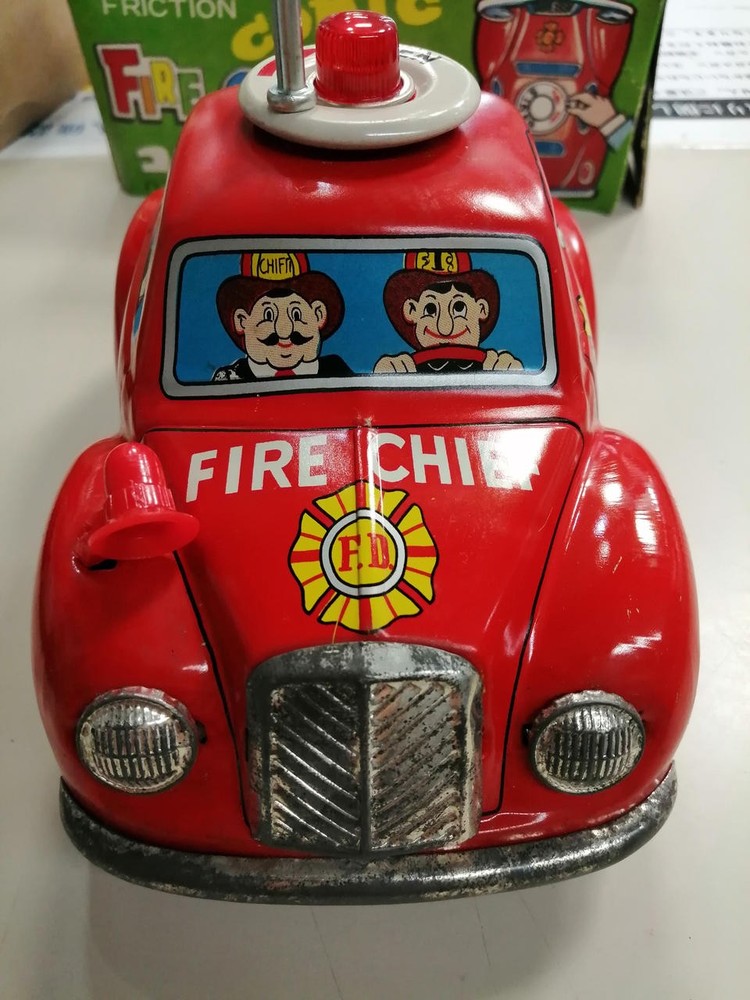 Okayasu Comic Fire Engine Tinplate
