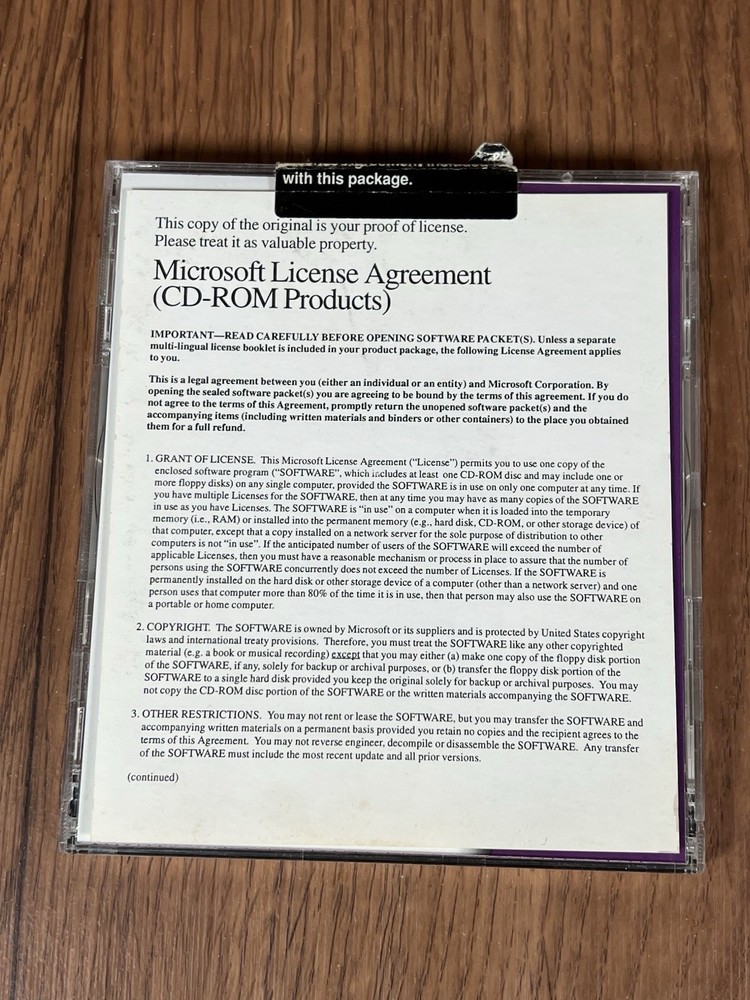 Microsoft Windows Encarta 1994 Multimedia Home Encyclopedia Sealed CD Rom