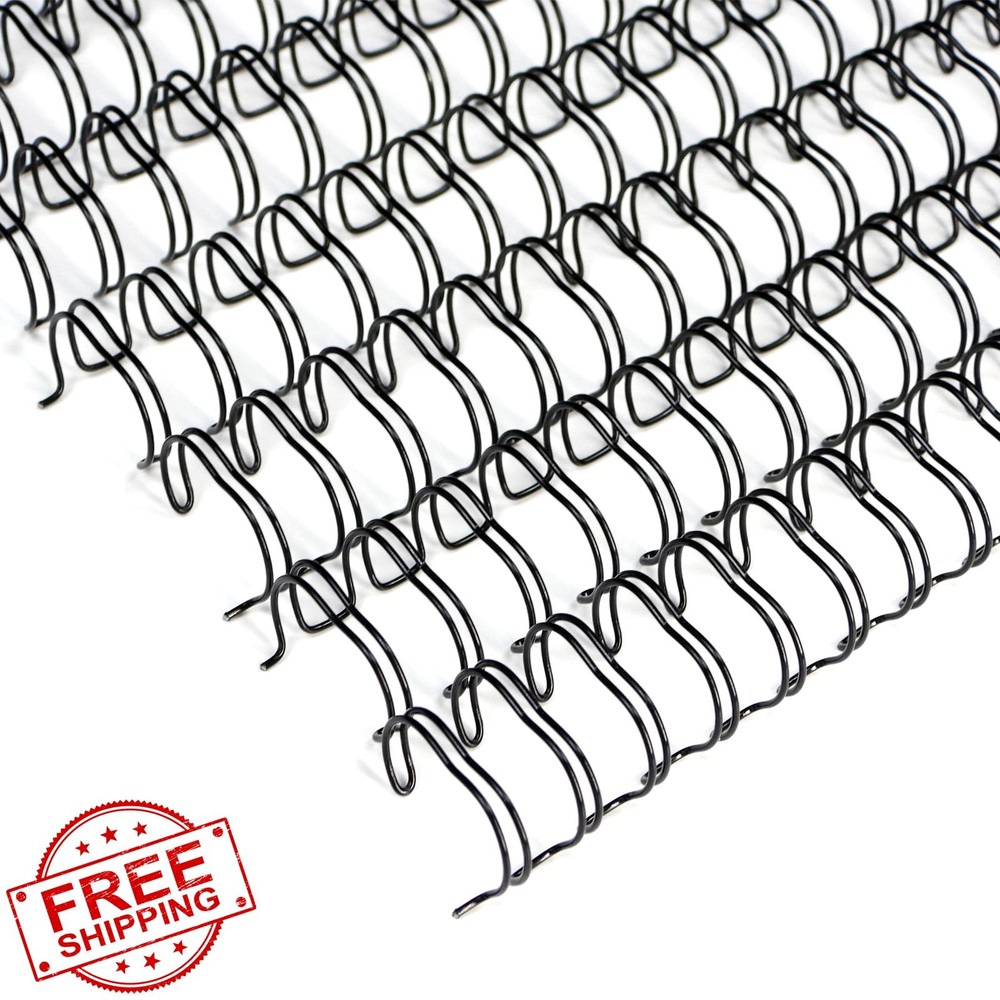 Rayson Wire Binding Spines 5/8" 2:1 Pitch Double Loop Black 50 Pack