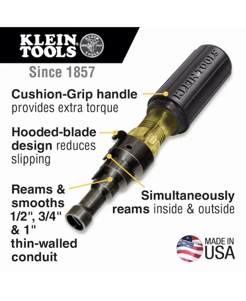 Klein 85191 Conduit Fitting and Reaming Screwdriver