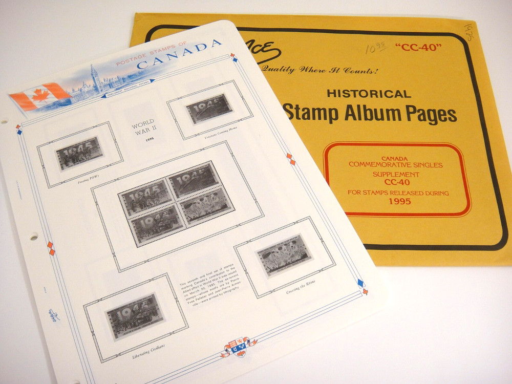 White Ace 1995 Canada Commemorative Singles Stamp Supplement CC-40