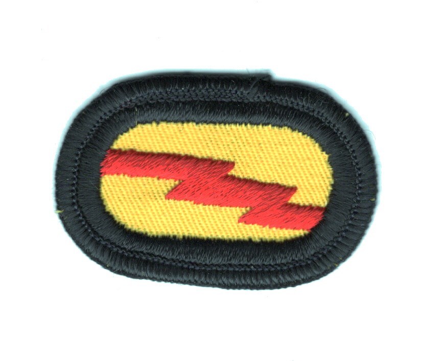 Army Airborne Oval Patch: 75th Ranger Regiment - merrowed edge