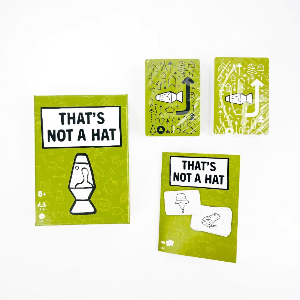3x That's Not a Hat - Fun Bluffing & Memory Party Game for All Ages Components