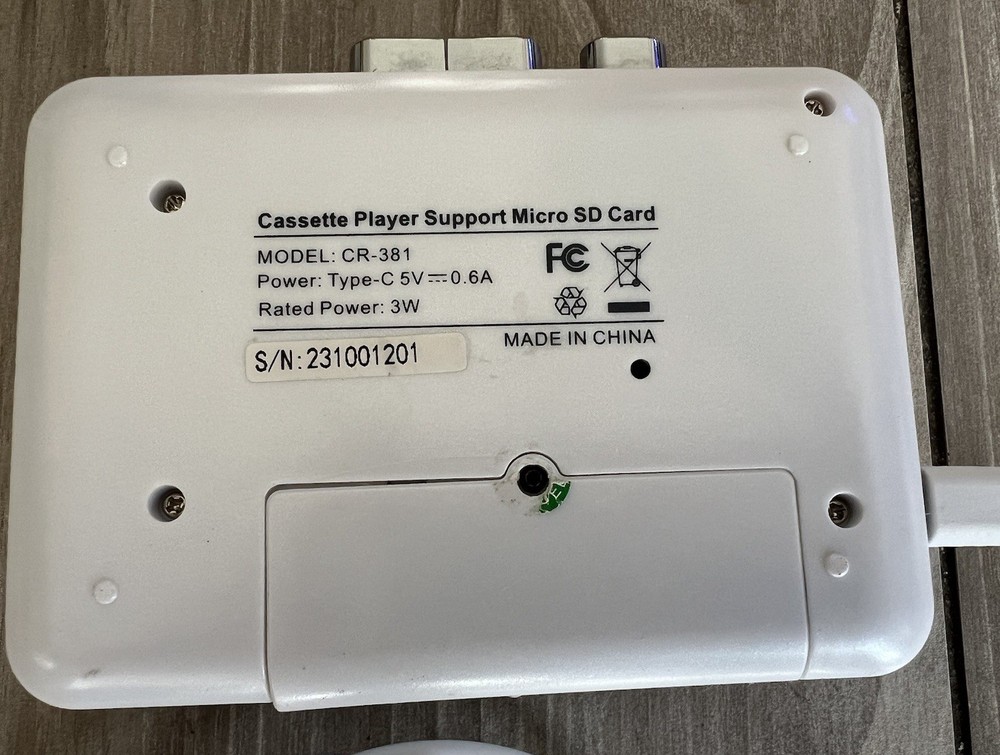 Gracioso CR-381 Cassette Player Support w/ Micro SD Card