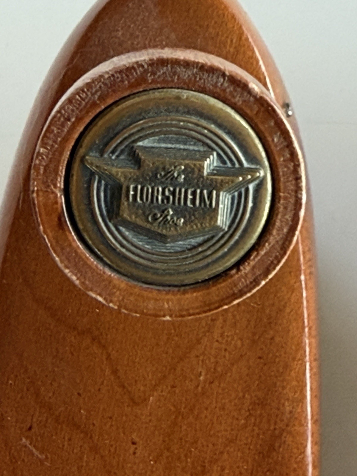 Vintage Florsheim Wooden Shoe Trees Mens 11 B Brown Adjustable Stretchers (K)