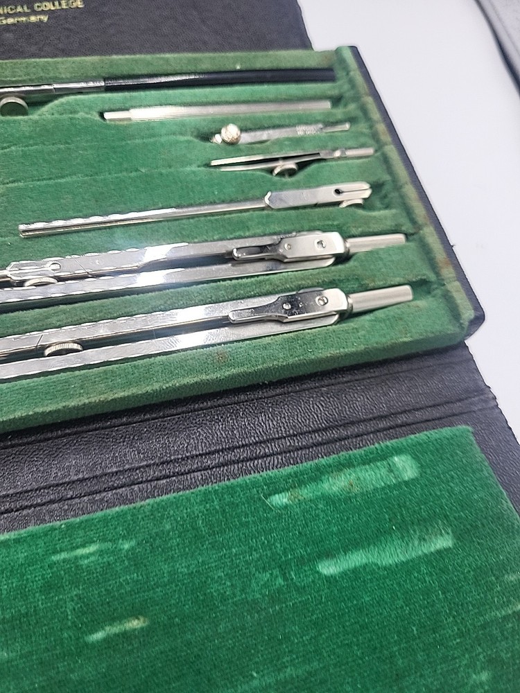 Vtg CHICAGO TECHNICAL College DRAFTING TOOLS Set Made in Germany