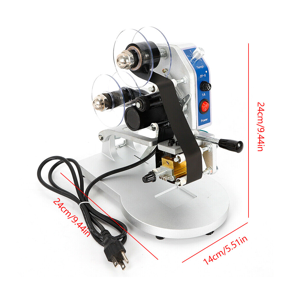 DY - 8 Hot Stamp Printer Manual Ribbon Coding Hot Foil Stamping Date Code Tool