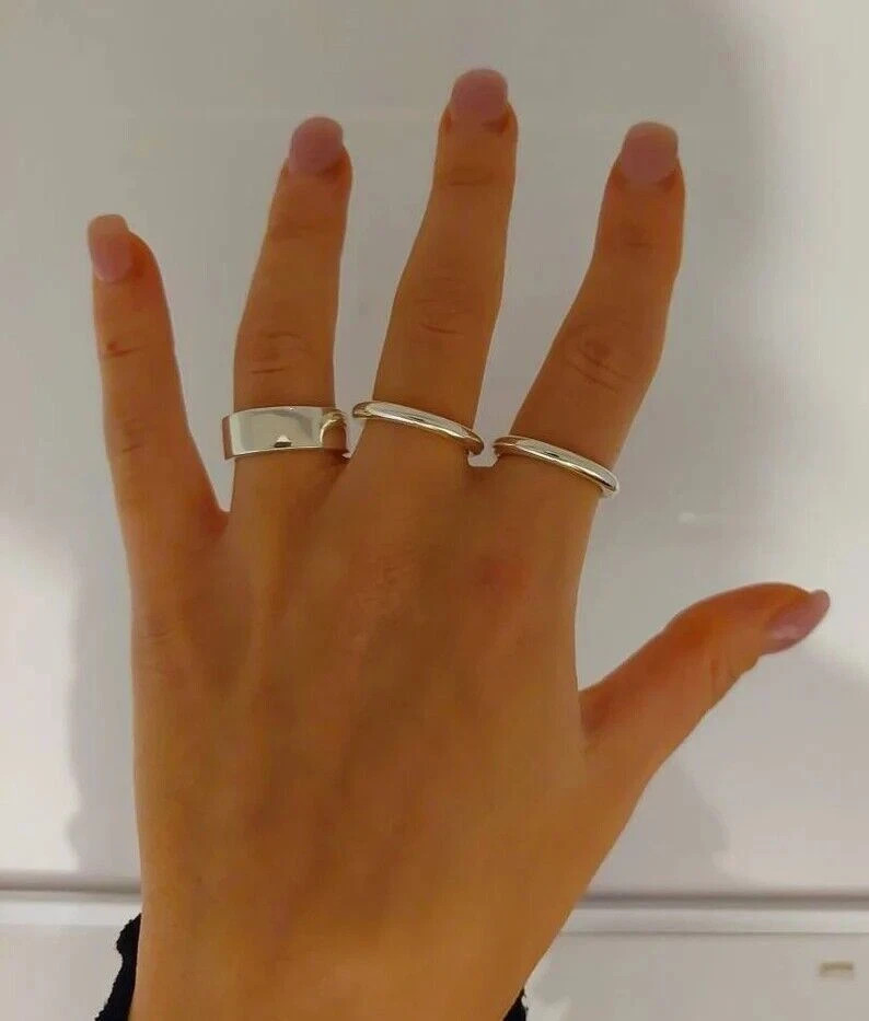 Solid 925 Sterling Silver Band & Statement Handmade Spinner Ring All Size R-102