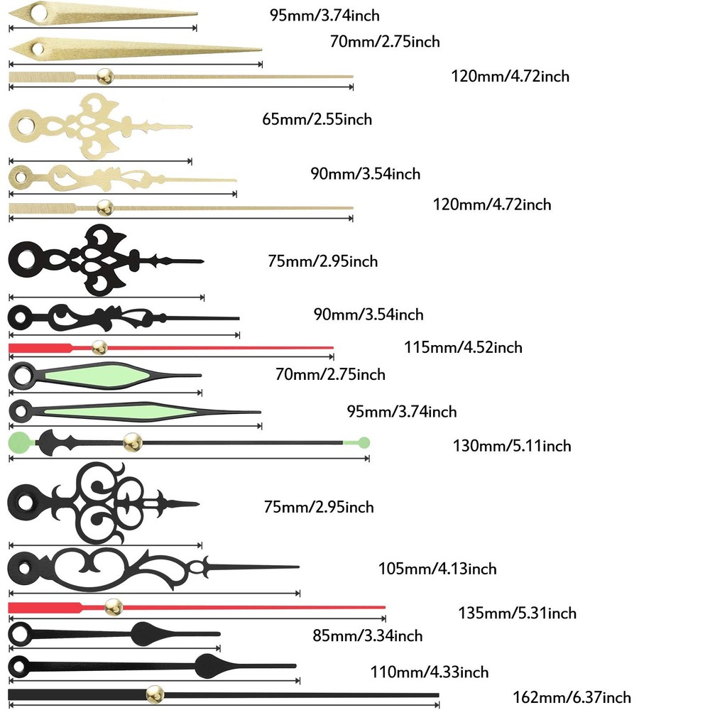 Mudder 4 Pieces Quartz DIY Wall Clock, Clock Numerals Kit, Movement...