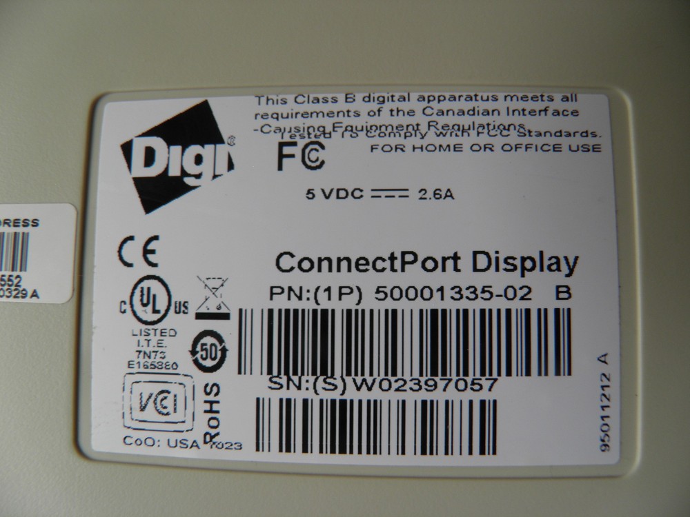 Digi ConnectPort Display - display over IP with power adapter - untested