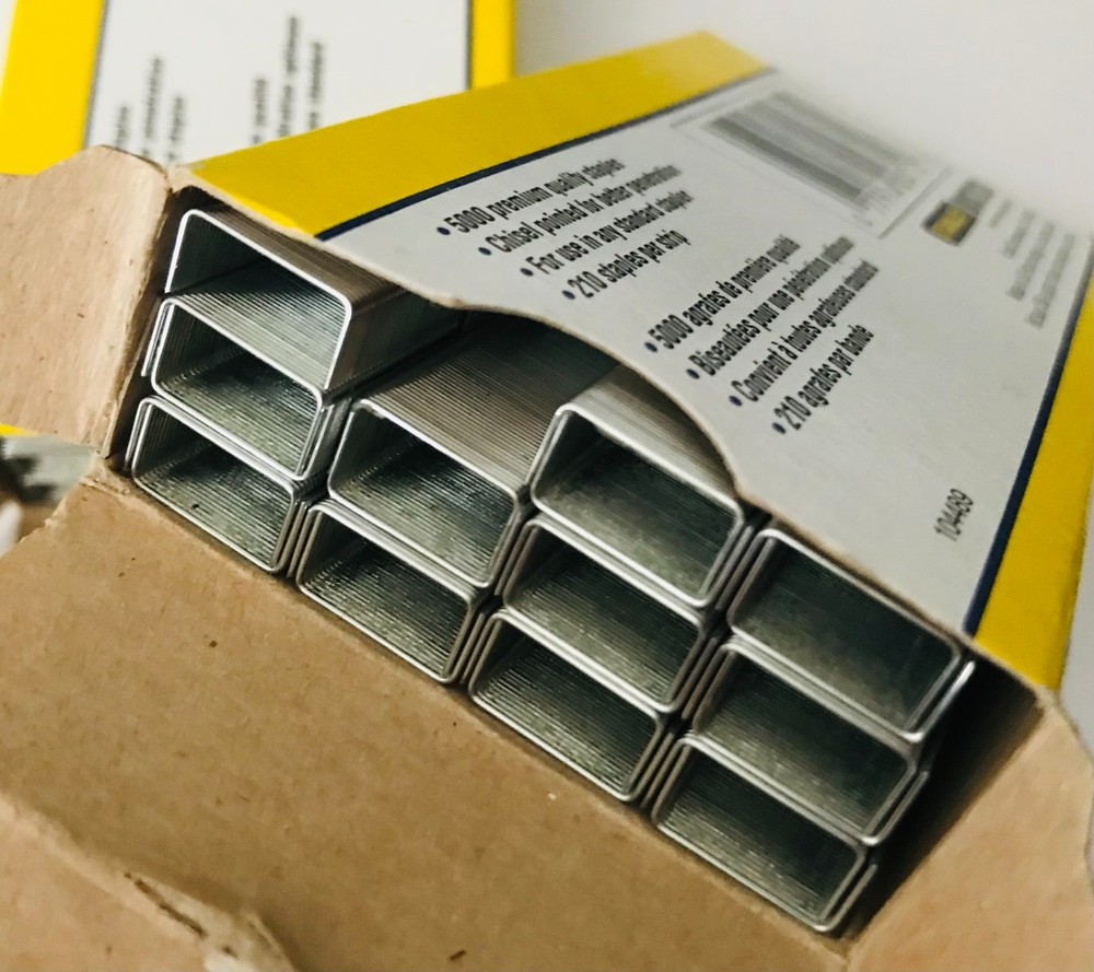 2 Boxes Stanley Bostitch Standard Staples 5,000 Per Box SBS19 Chisel Point