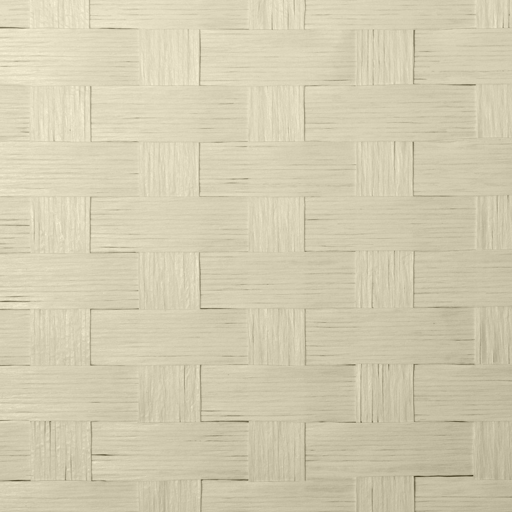 2 ft. Short Woven Fiber Folding Screen - 6 Panel - Cream