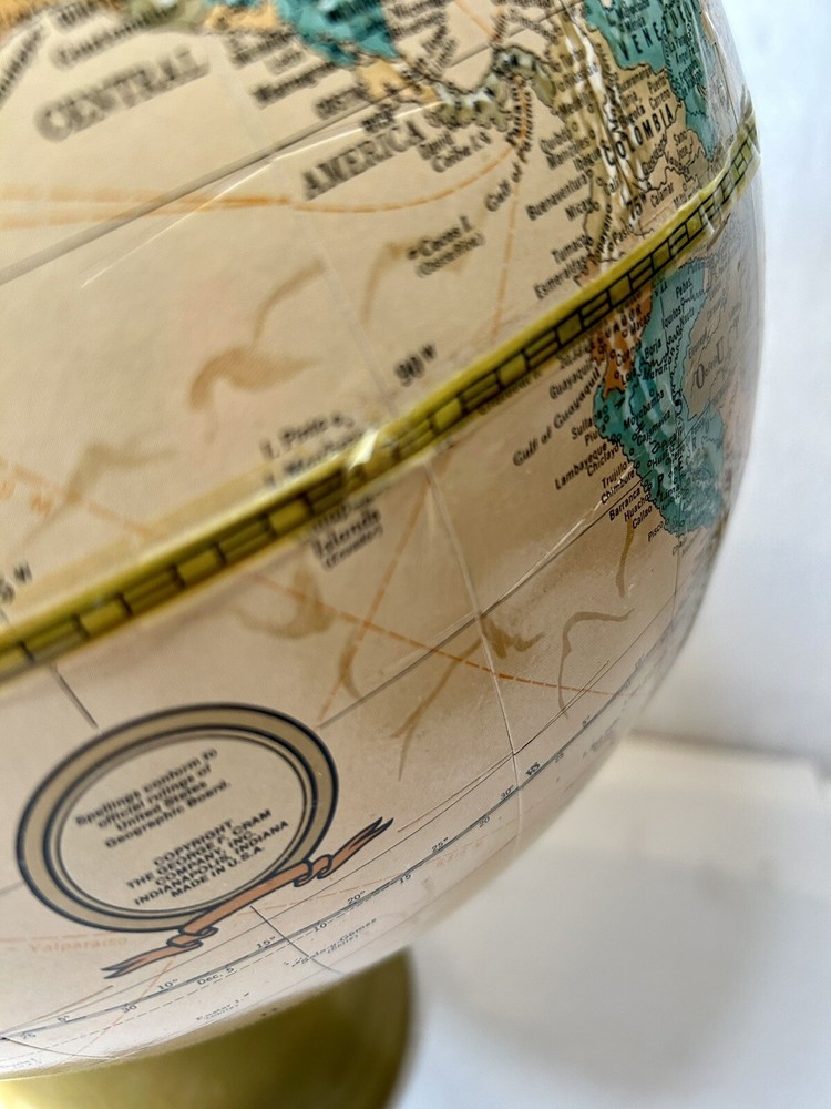 Cram's Imperial World Globe with Metal Base - Beige
