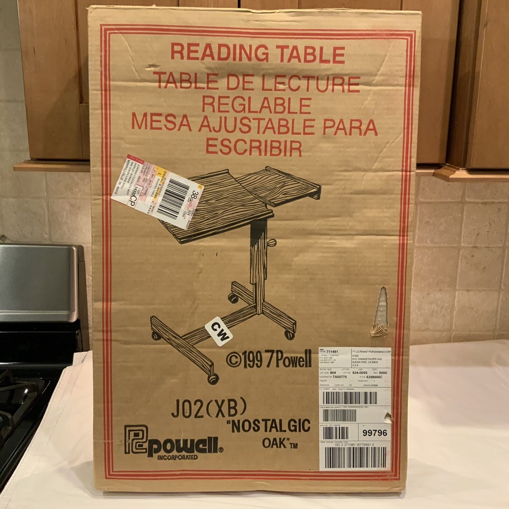 Reading Table Rolling Desk Nostalgic Oak New In Box