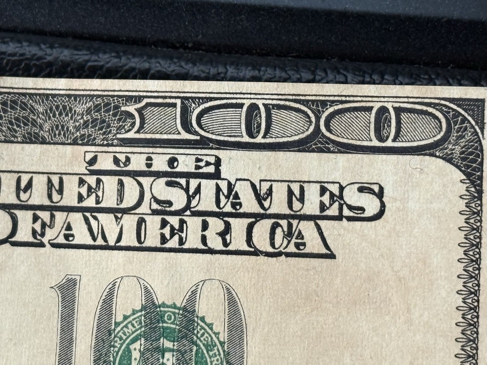 1996 Series 100 Dollar Bill Misprint/Miscut Off Center Error Note