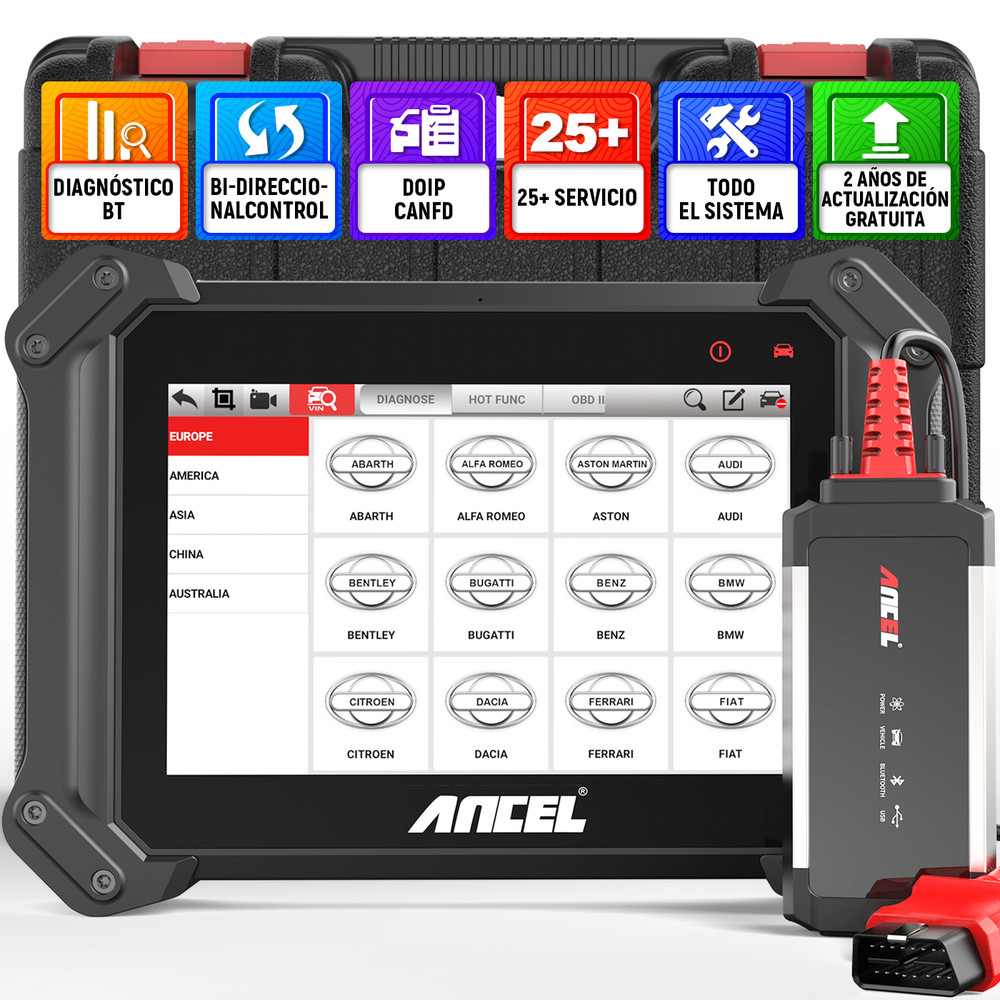 Ancel V6 Pro+ BT All System Car Bidirectional OBD2 Diagnostic Scanner Key Coding