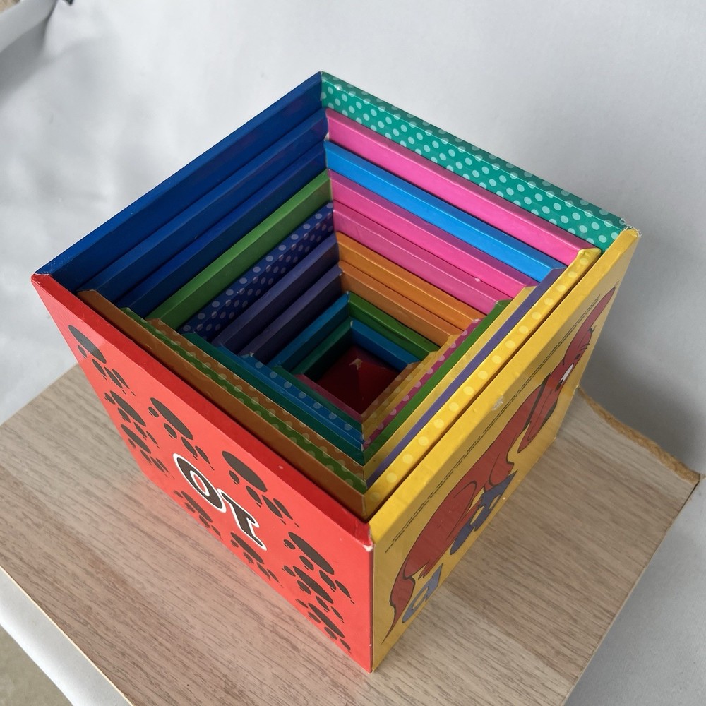 Scholastic Books 1999 Rare CLIFFORD Stacking Blocks CUBE