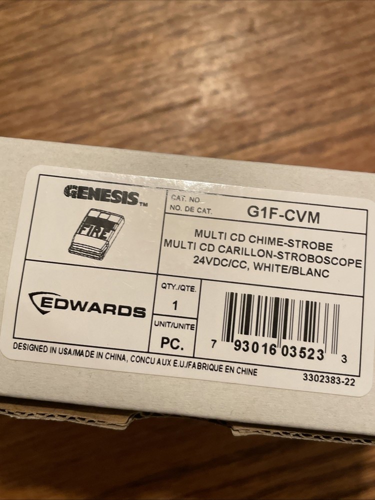 Edwards System Technology G1F-CVM Multi CD Chime Strobe 793016035233