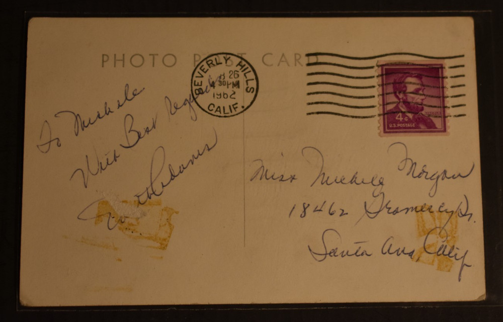 Edie Adams - Signed Postcard - 1962