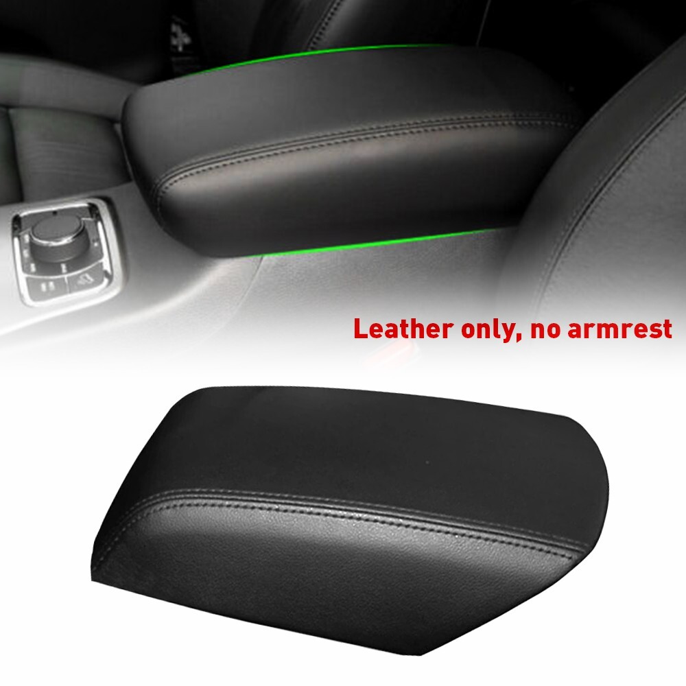 For 2011-2019 Ford Explorer Console Lid Armrest Cover Replacement Leather Black