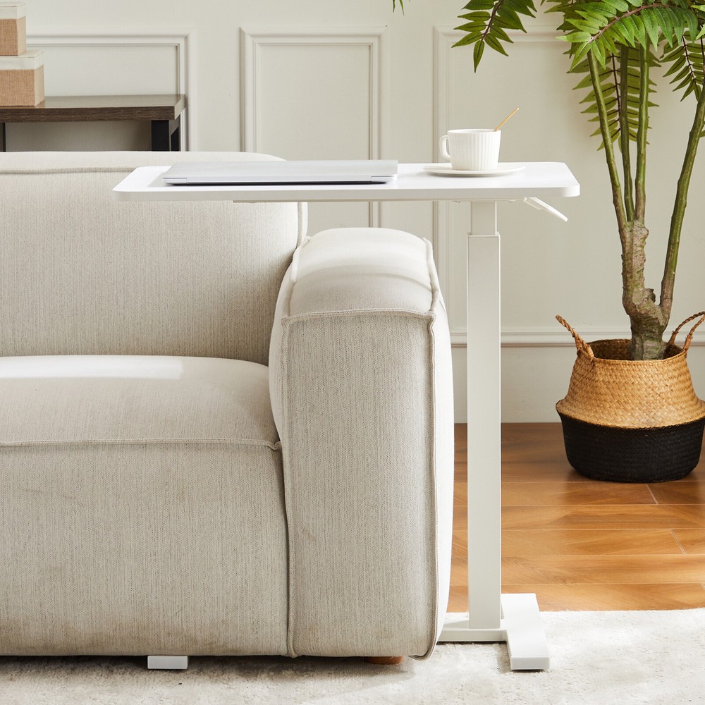 Adjustable Rolling Bedside Table with Wheels for Home Office, Perfect for Laptop