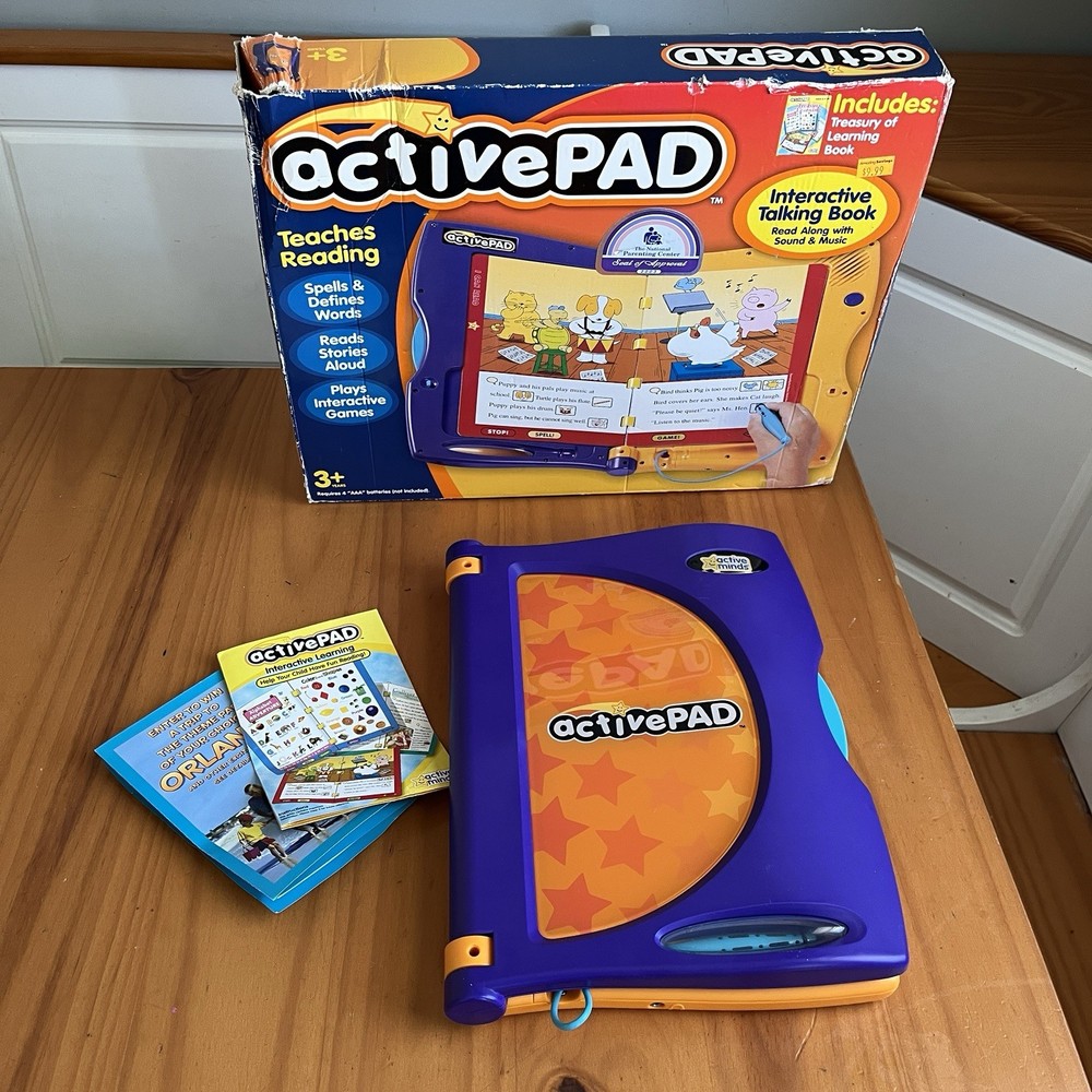 Active Minds ActivePAD 2003 W/ Original Box - Pad Only, No Books - Tested READ
