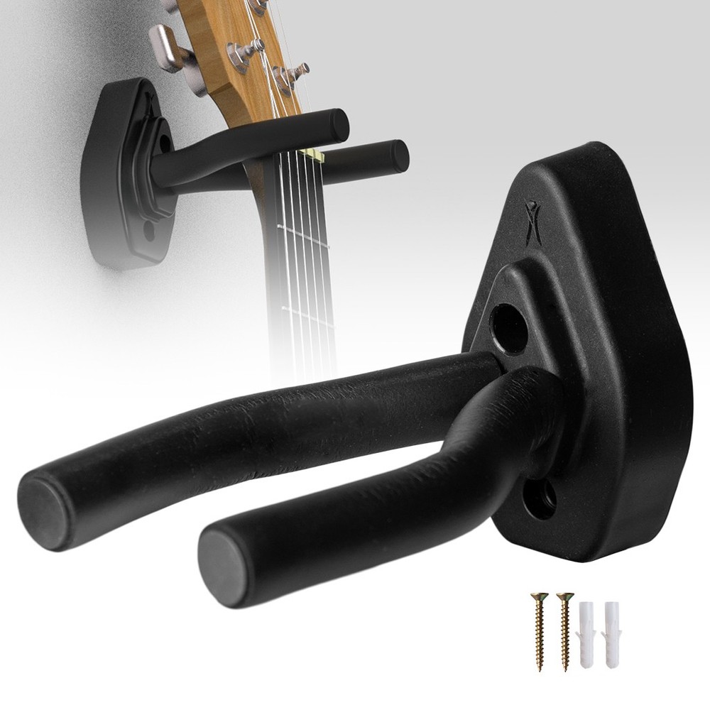 Multi-Functional Adjustable Guitar Hanger Hook Holder Wall Mount Black Display
