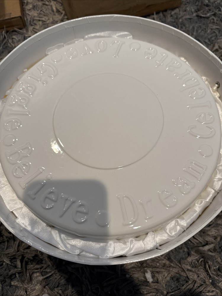 Quacker Factory Celebrations Ceramic Pedestal Cake Plate
