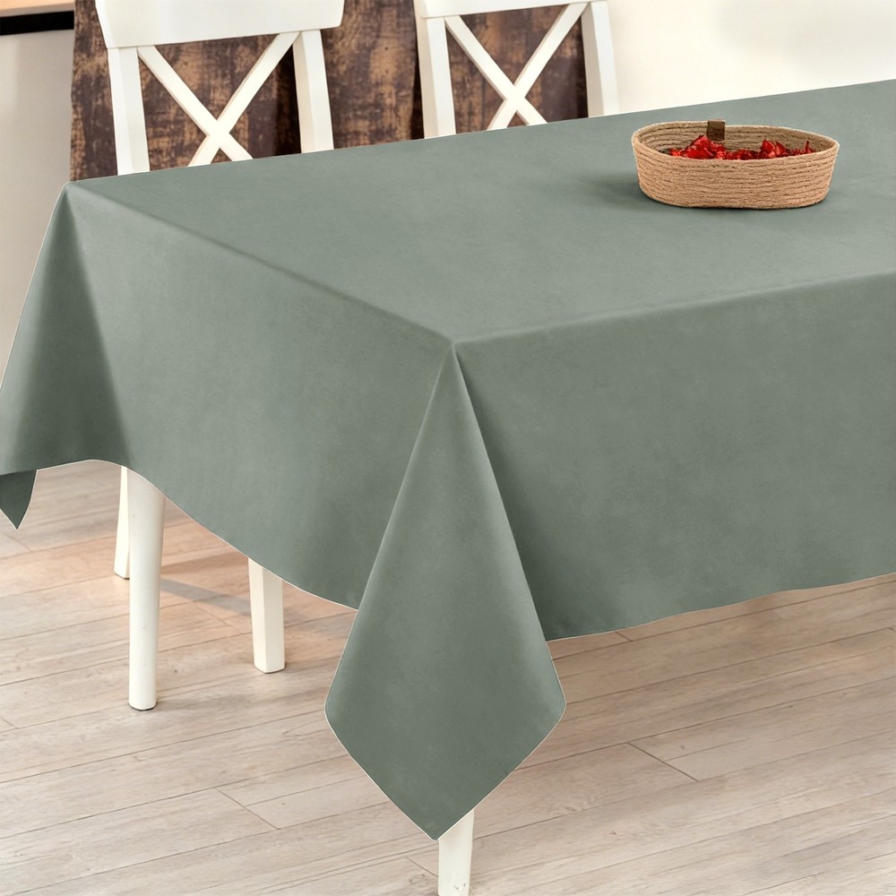 150x300cm Rectangle Tablecloth, Thickened Polyester Table Cloth Gray