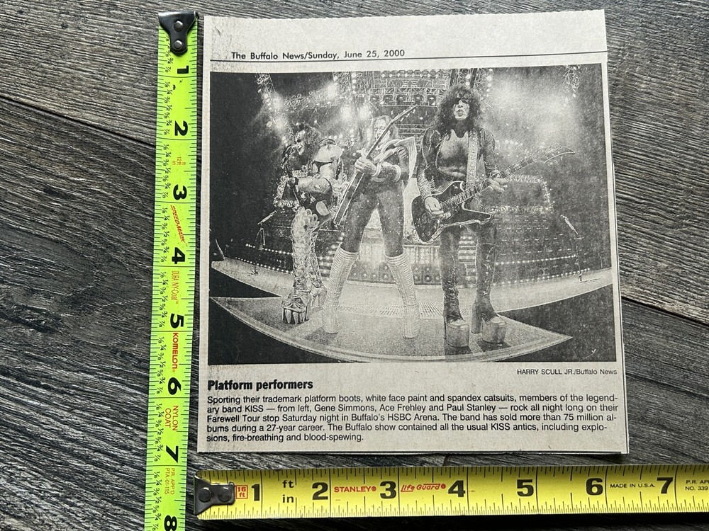 KISS Concert Clipping Farewell Tour Buffalo NY June 24 2000 Vintage Kiss