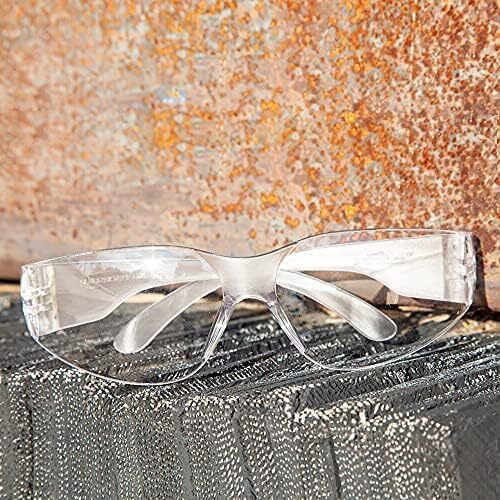 20 PAIR PACK Protective Safety Glasses Clear Lens Work UV ANSI Z87 Lot of 12
