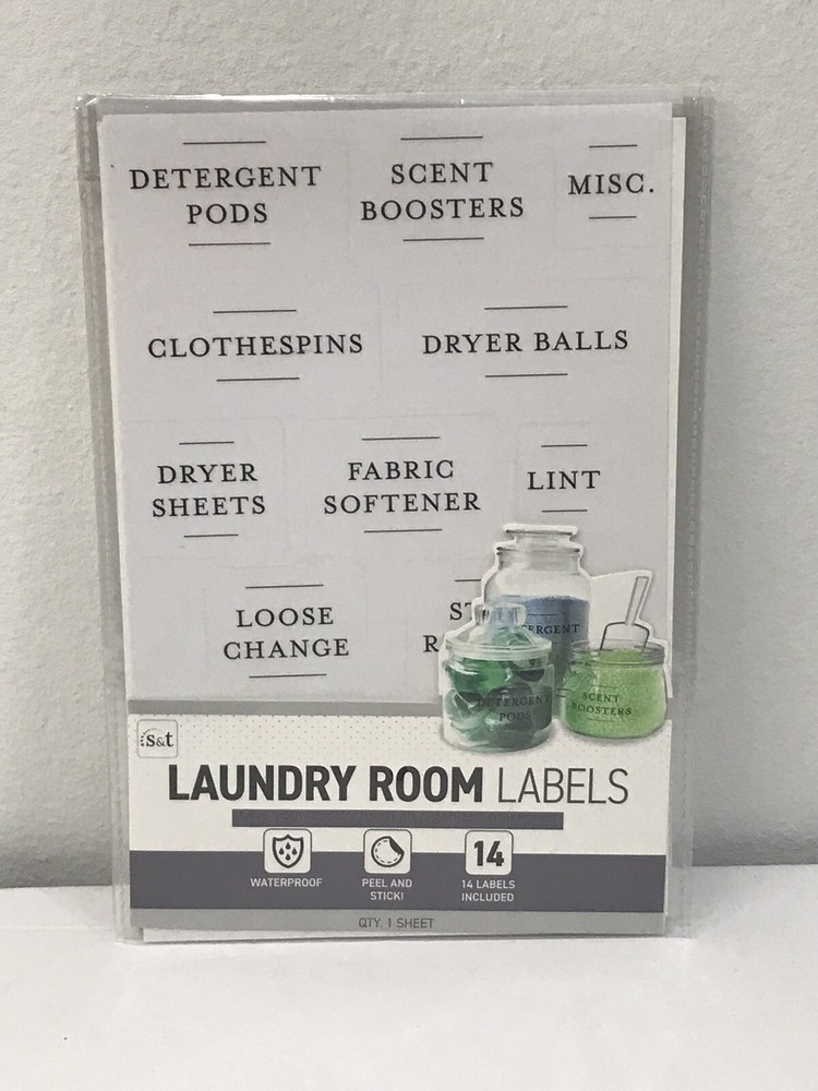 Laundry Room Labels  Container Stickers Sorting Organizing Waterproof